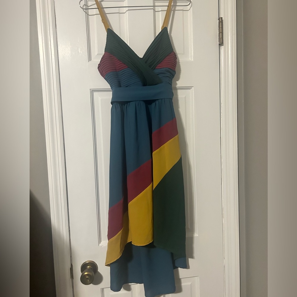 C Luce by Anthropologie Belted Spaghetti Strap Dress size small